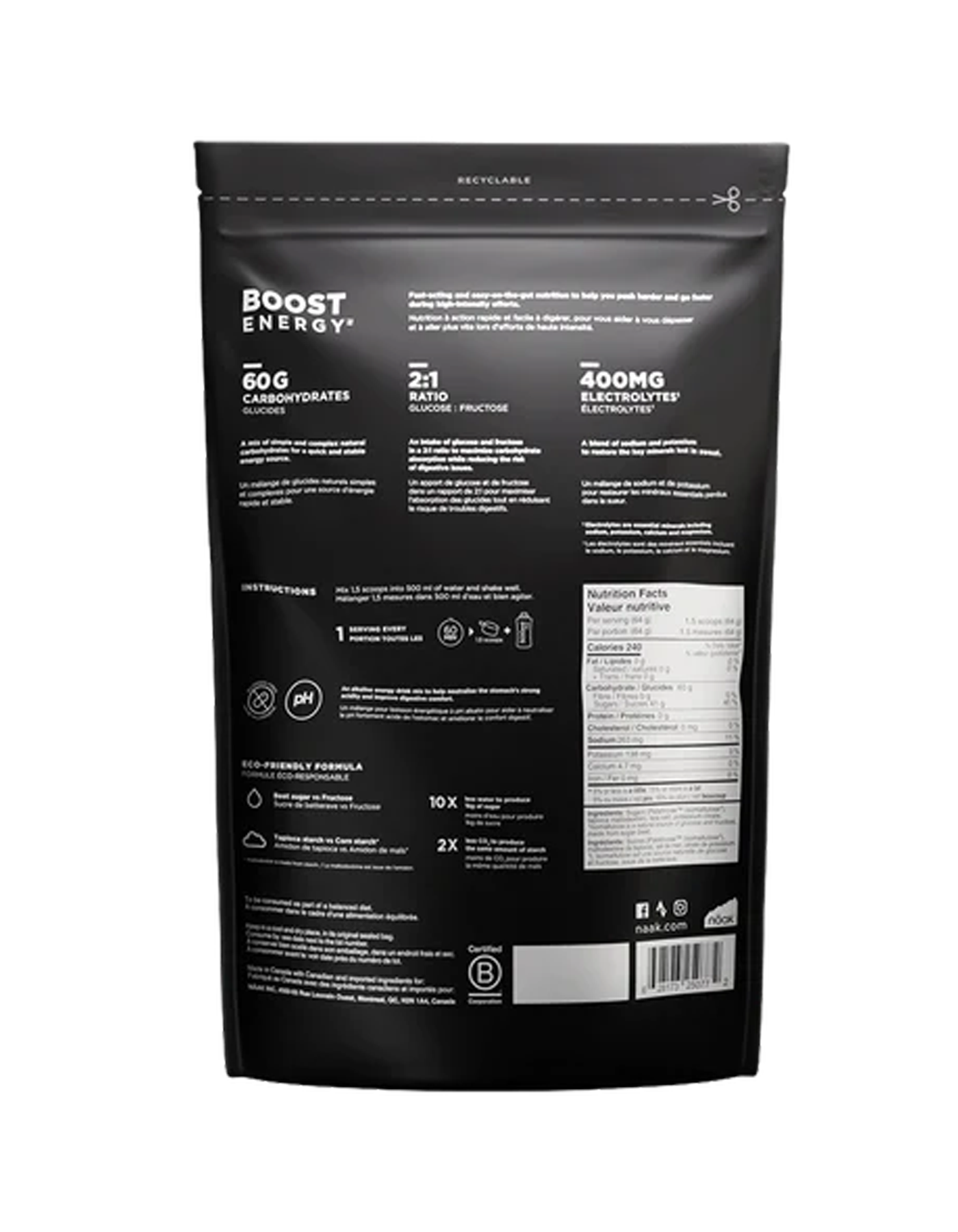 Boost Energy Drink Mix - 15 Serving Bag