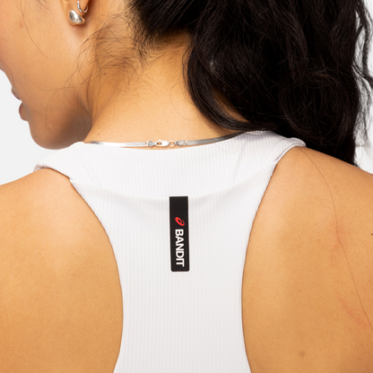 Cadence Stripe™ Zip Front Race Crop - Bandit x ASICS - Women's